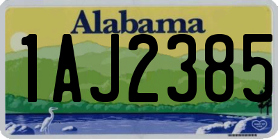 AL license plate 1AJ2385