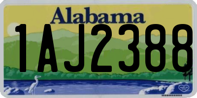 AL license plate 1AJ2388