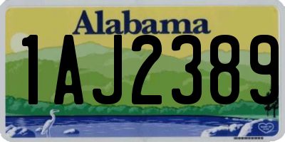 AL license plate 1AJ2389