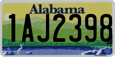 AL license plate 1AJ2398