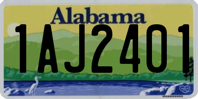 AL license plate 1AJ2401