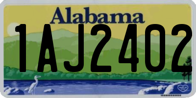AL license plate 1AJ2402