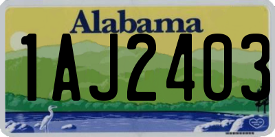 AL license plate 1AJ2403