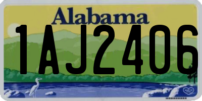 AL license plate 1AJ2406