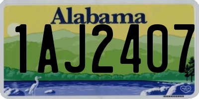 AL license plate 1AJ2407