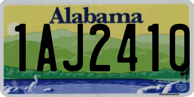 AL license plate 1AJ2410