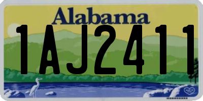AL license plate 1AJ2411