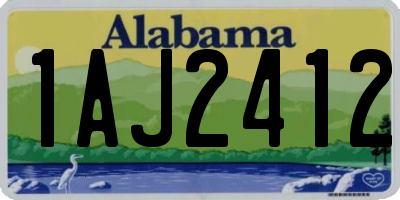 AL license plate 1AJ2412