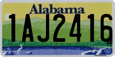 AL license plate 1AJ2416