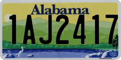 AL license plate 1AJ2417