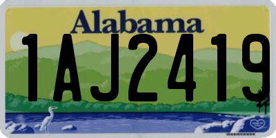 AL license plate 1AJ2419