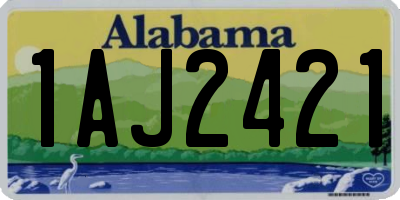 AL license plate 1AJ2421