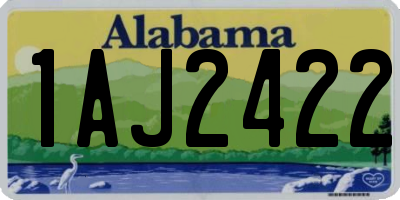 AL license plate 1AJ2422