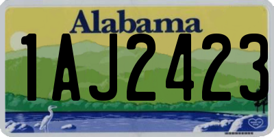 AL license plate 1AJ2423