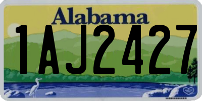 AL license plate 1AJ2427