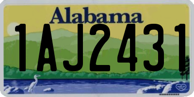 AL license plate 1AJ2431