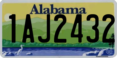 AL license plate 1AJ2432