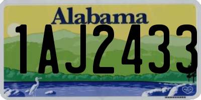 AL license plate 1AJ2433