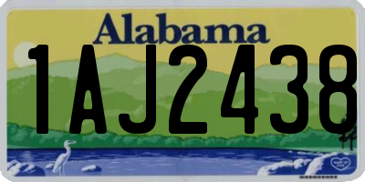 AL license plate 1AJ2438