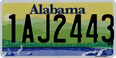 AL license plate 1AJ2443