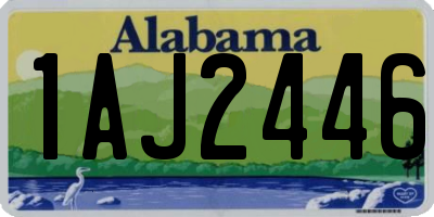 AL license plate 1AJ2446