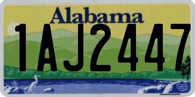 AL license plate 1AJ2447