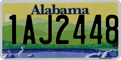 AL license plate 1AJ2448