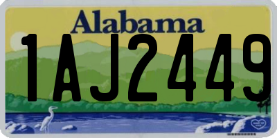 AL license plate 1AJ2449