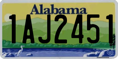 AL license plate 1AJ2451