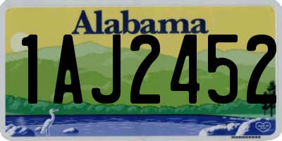 AL license plate 1AJ2452