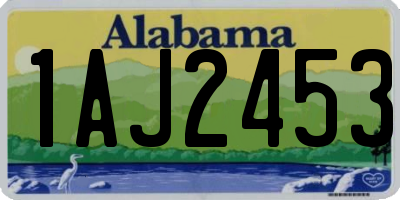 AL license plate 1AJ2453