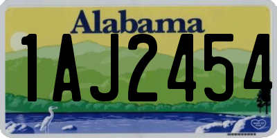 AL license plate 1AJ2454