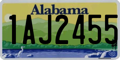 AL license plate 1AJ2455