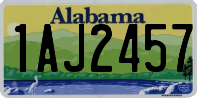 AL license plate 1AJ2457