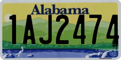 AL license plate 1AJ2474