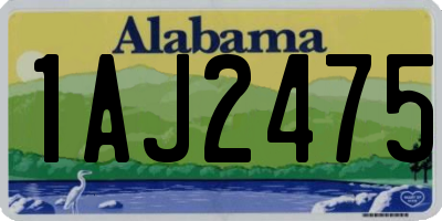 AL license plate 1AJ2475