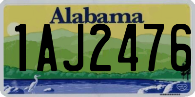AL license plate 1AJ2476