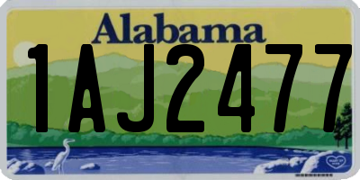 AL license plate 1AJ2477