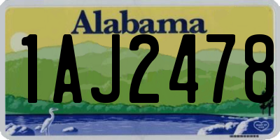 AL license plate 1AJ2478