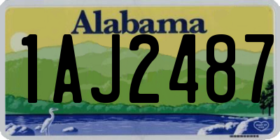 AL license plate 1AJ2487