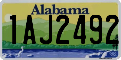 AL license plate 1AJ2492