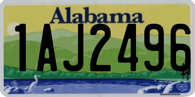 AL license plate 1AJ2496