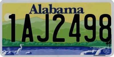 AL license plate 1AJ2498