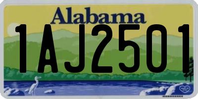 AL license plate 1AJ2501