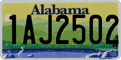 AL license plate 1AJ2502
