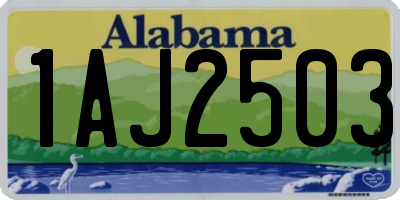 AL license plate 1AJ2503