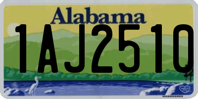 AL license plate 1AJ2510