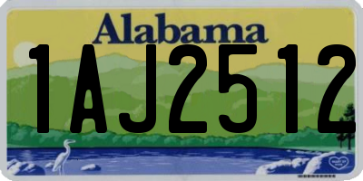 AL license plate 1AJ2512