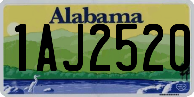 AL license plate 1AJ2520