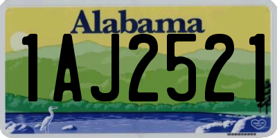 AL license plate 1AJ2521